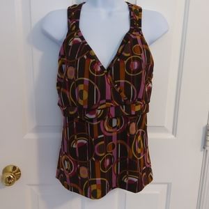 Expressiva Nursing Sleeveless Tank top M Empire Waist Y2K Babydoll Geometric